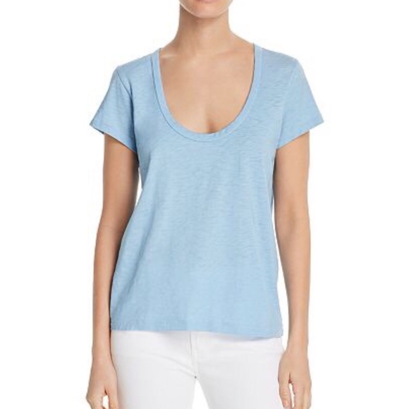 rag & bone Tops - NWOT Rag & Bone light blue U-Neck T-Shirt